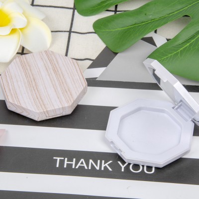 Hot sale mini empty makeup bb cushion cosmetic packaging plastic octagon compact powder case