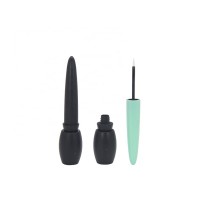 Round empty eye liner packaging black gel plastic eyes makeup cosmetic  bottle eyeliner tube with brush