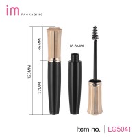 New arrival unique cosmetic black color long eyelash brush empty mascara tube container diamond cap